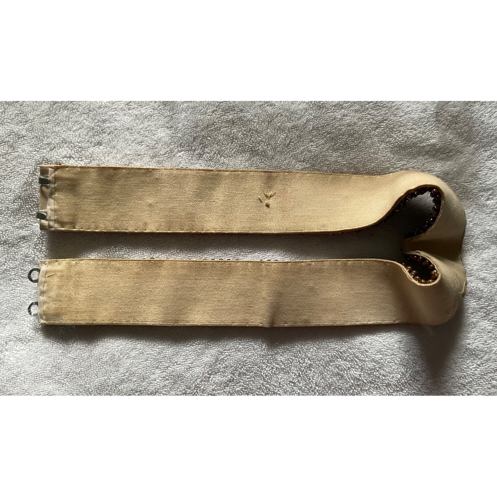 1920's-1950's Metalic Gold & Bronze Seed Beaded Belt 30" Waist - Picture 4 of 10